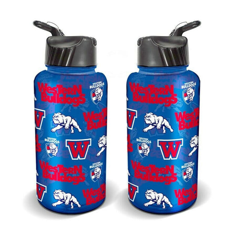AFL Flip Drink Bottle 1L - Western Bulldogs - BPA Free - Water Bottle