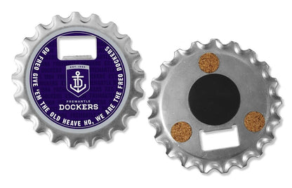 AFL Bottle Opener, Magnet & Coaster - Fremantle Dockers - Aussie Rules