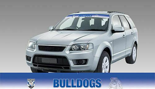 NRL Window Sun Visor Decal - Canterbury Bulldogs - See Thru Car Sticker