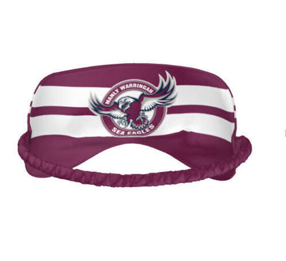 NRL Sleep Mask - Manly Sea Eagles - Reversible - Washable - One Size