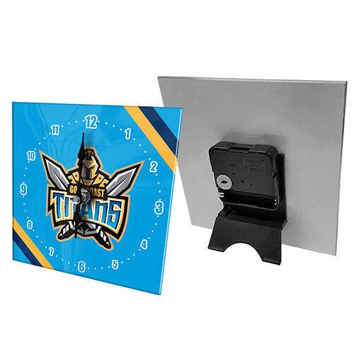 NRL Desk Clock  - Gold Coast Titans  - Gift Box - Rugby League - Football