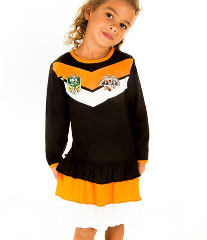 NRL - West Tigers - Footysuit Girls Dress Toddler Kid -