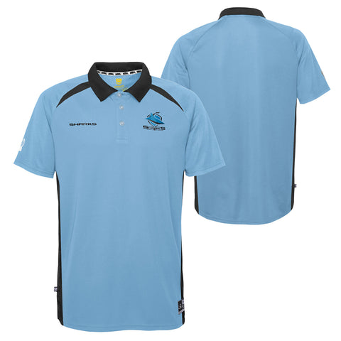NRL Mens Performance Supporter Polo Shirt - Cronulla Sharks
