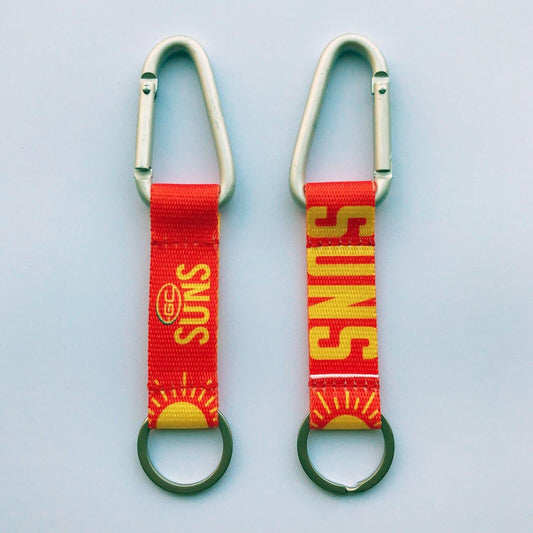 AFL Carabiner Key Ring - Gold Coast Suns - Keyring - Clip and Ring