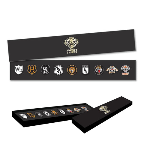 NRL Evolution Pin Set - History Logos - West Tigers