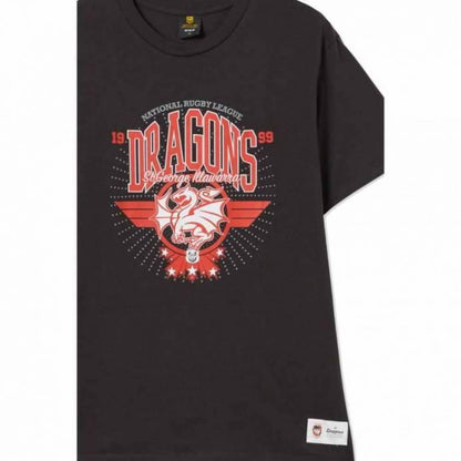 NRL Club Starburst Tee Shirt - St George Illawarra Dragons - Adult