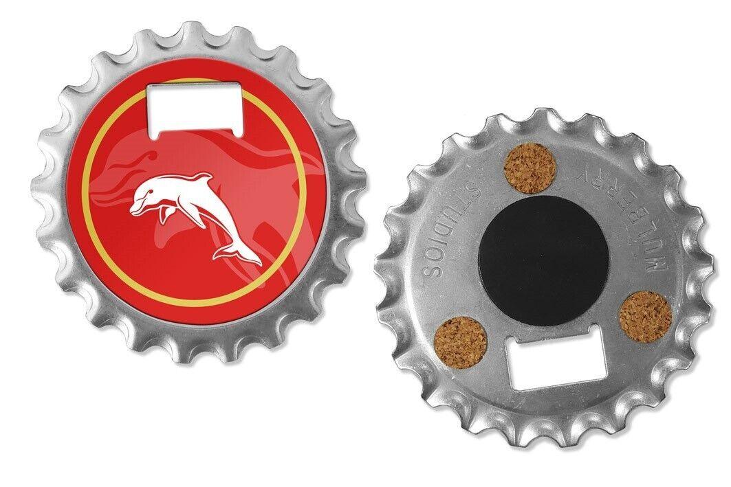 NRL Bottle Opener, Magnet & Coaster - Dolphins - Rugby League