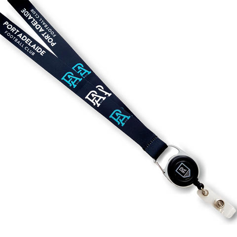 AFL Lanyard with Retractable ID Clip - Port Adelaide Power - TROFE