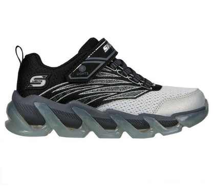 SKECHERS Mega Surge - Light Up Shoe - Black Grey - Kids Toddler Shoes