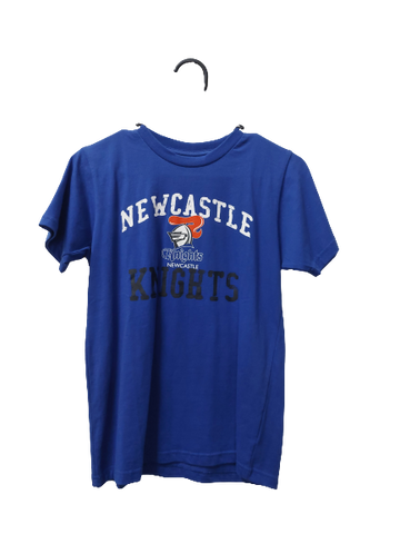 NRL Cotton Tee Shirt - Newcastle Knights - Youth - Kids - Blue