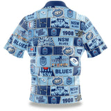 NRL Fanatics Button Up Polo Shirt - New South Wales Blues - Rugby League -  NSW