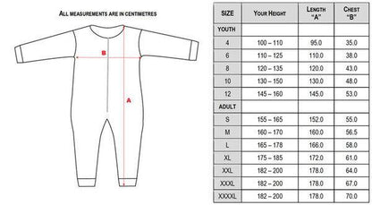 AFL Adult Onesie - Fremantle Dockers - Cotton - Hoodie - Zip - Pockets - Warm