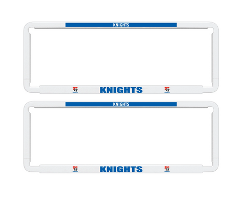 NRL Car Number Plate Frame - Set Of Two - Newcastle Knights - Front/Back