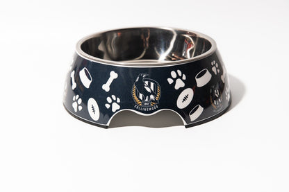 AFL Pet Bowl - Collingwood Magpies - Food Water - Dog Cat