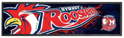 NRL Logo Bar Runner - Sydney Roosters - Bar Mat - 25cm x 90cm
