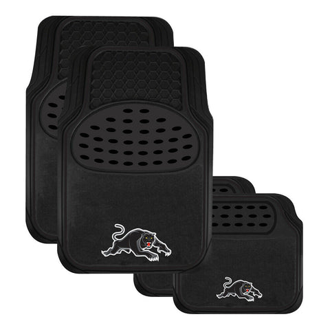 NRL Car Floor Mats - Penrith Panthers - Set Of 4 - Universal Size Fit