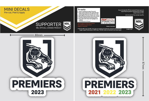 NRL PREMIERS 2023 MINI DECAL - PENRITH PANTHERS
