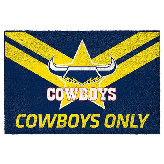 NRL Front Back Door Entry Floor Mat - North Queensland Cowboys - 61cm x 41cm