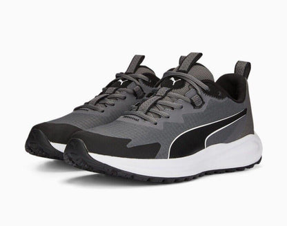 PUMA Twitch Runner Trail Shoe - Castlerock/Black - Sneaker - MENS