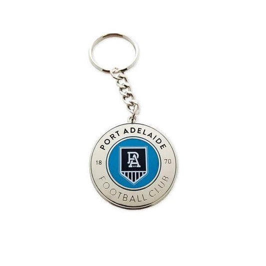 AFL Round Key Ring - Port Adelaide Power - Keyring - Aussie Rules - TROFE