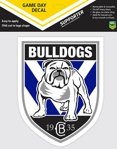 NRL Game Day Decal  - Canterbury Bulldogs - Car Sticker 180mm