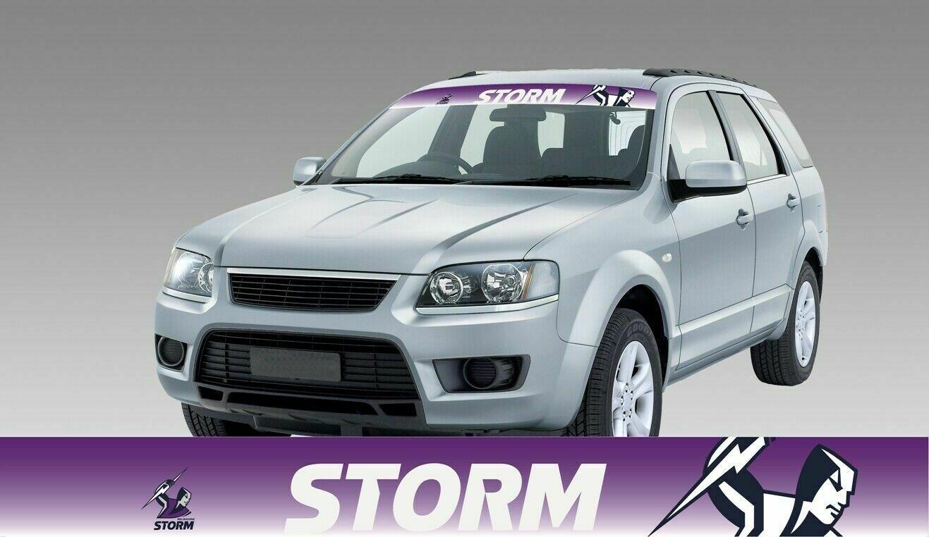 NRL Window Sun Visor Decal - Melbourne Storm - See Thru Car Sticker