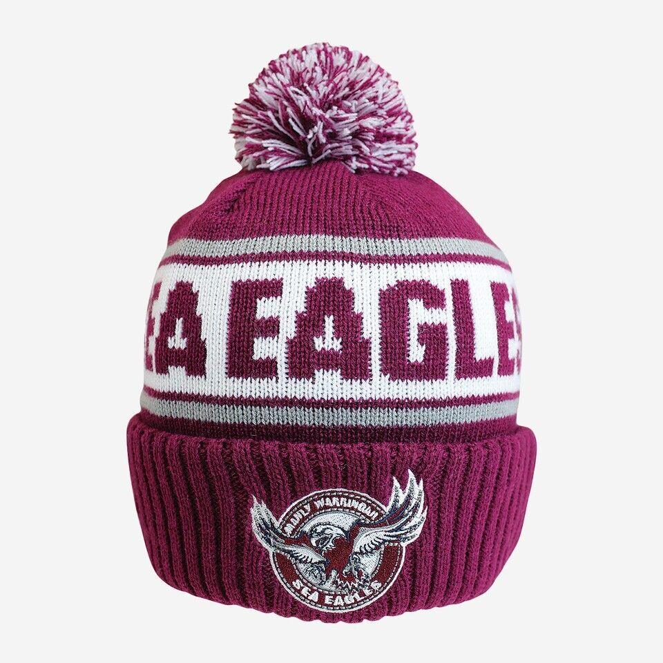 NRL Striker Beanie - Manly Sea Eagles - Winter Hat - Adult